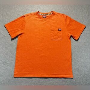 Wrangler Workwear Men’s Short Sleeve Pocket T-Shirt Orange Size Large